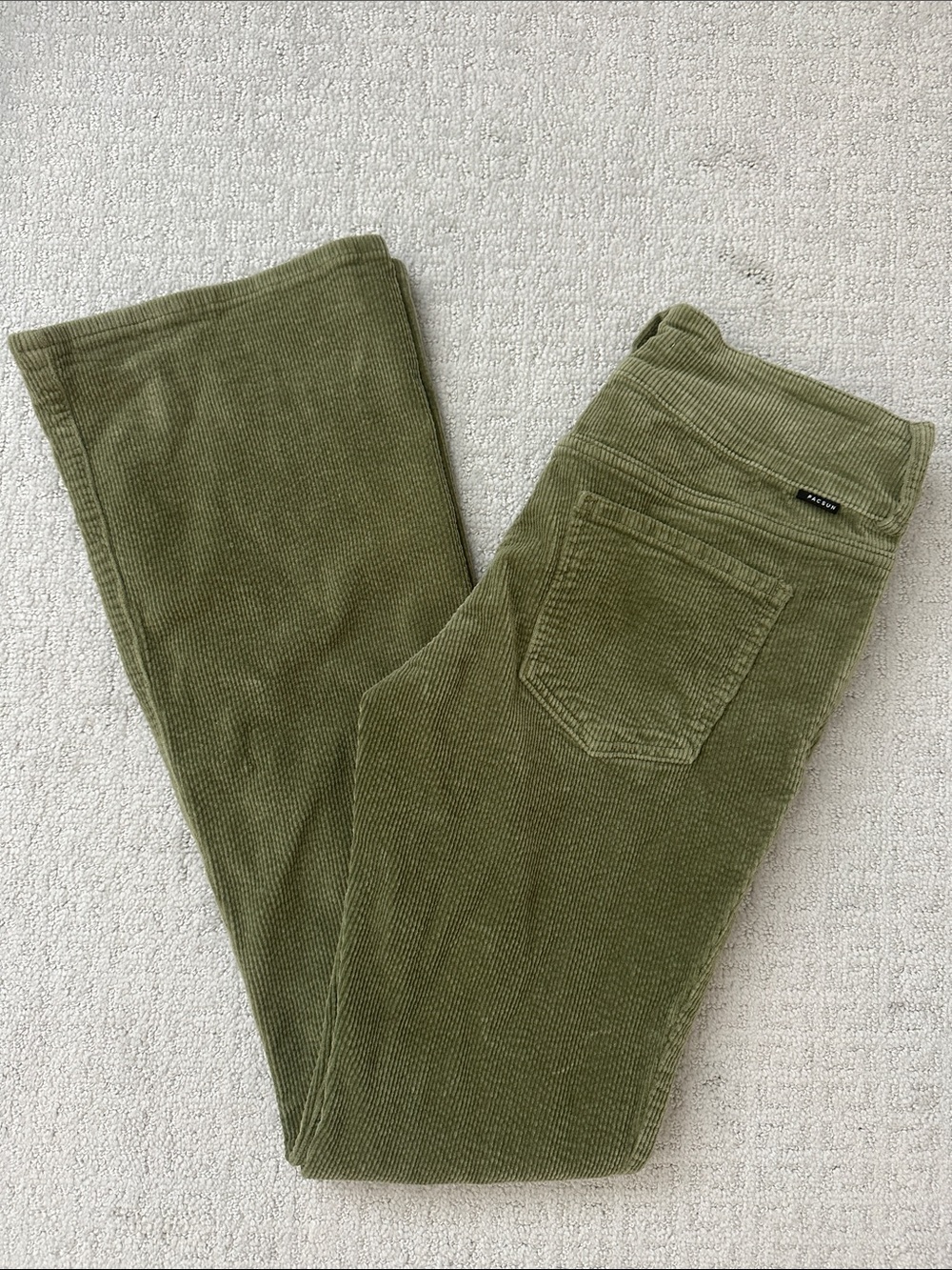 PacSun Olive Green Corduroy Bootcut Jeans